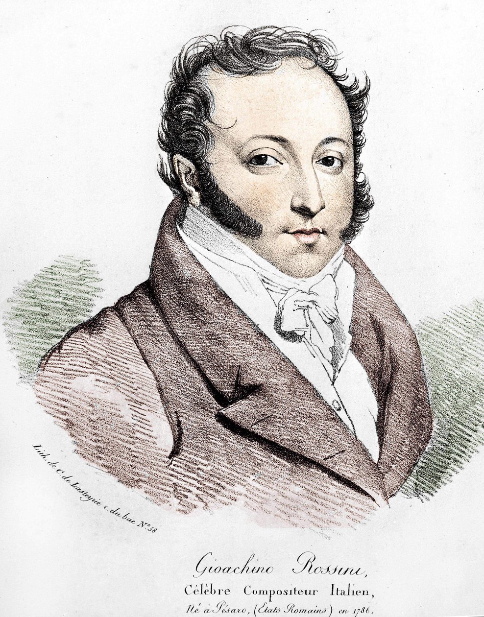 Porträt von Gioacchino Rossini (1792-1868) von Unknown artist