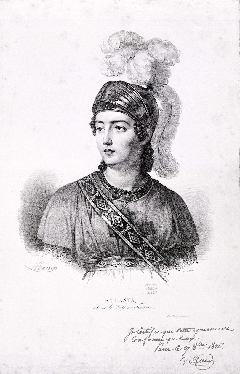 Porträt von Giuditta Pasta (1797-1865). von Unknown artist