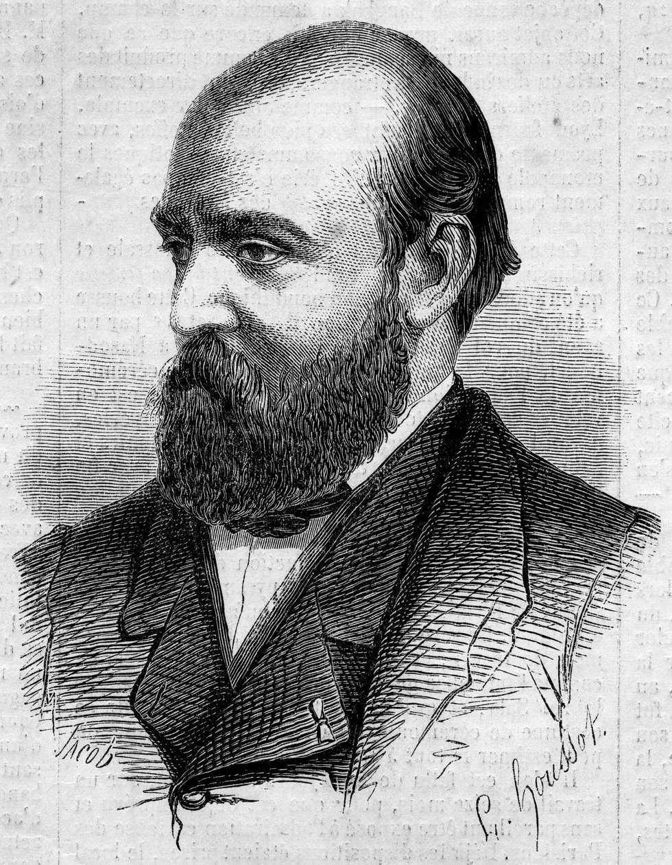 Porträt von Henry Murger (1822-1861), französischer Schriftsteller. Gravur in „Le Monde Illustré“ Nr. 199 vom 2. Februar 1861 von Unknown artist