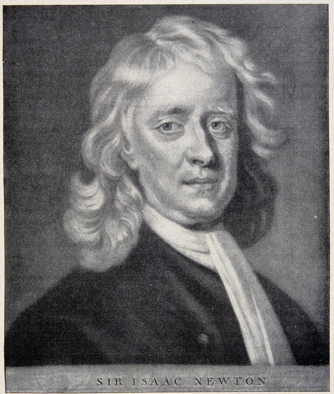 Porträt von Isaac Newton, nah am Original, das im Berliner Observatorium aufbewahrt wird von Unknown artist