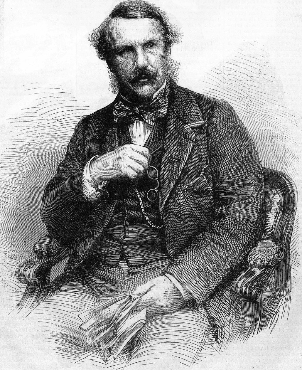 Porträt von John Laird Mair Lawrence, britischer Administrator (1811-1879). Gouverneur von Britisch-Indien; Gravur von 1864 von Unknown artist