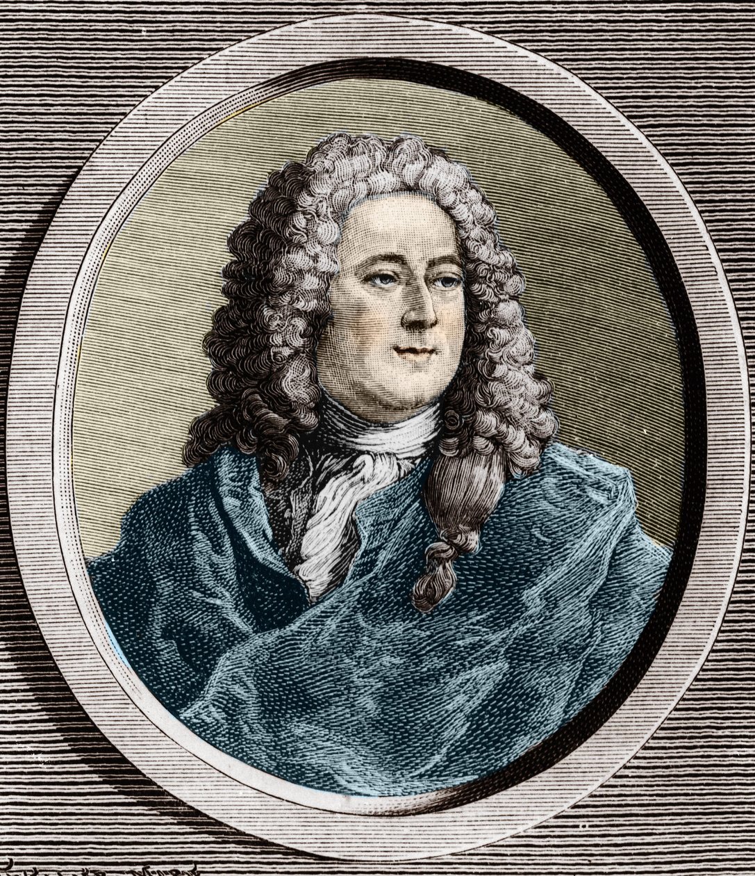 Porträt von John Law (1671 - 1729), schottischer Finanzier, der 1720 den Bankrott verursachte (Ereignis der Quincampoix-Straße) von Unknown artist