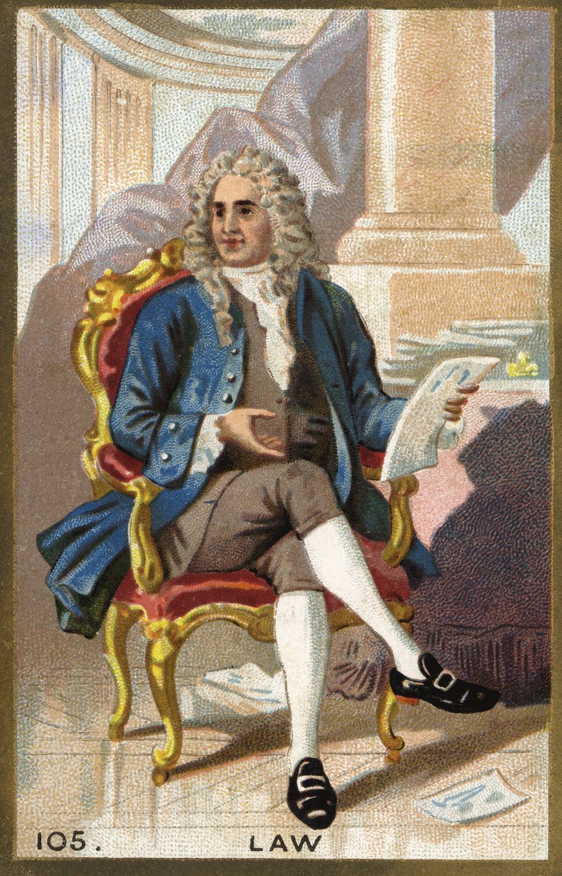 Porträt von John Law (1671 - 1729), schottischer Finanzier von Unknown artist