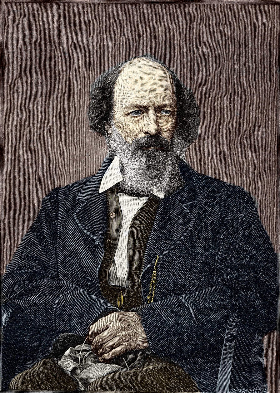 Porträt von Lord Alfred Tennyson, englischer Dichter und Dramatiker (1809 bis 1892). von Unknown artist