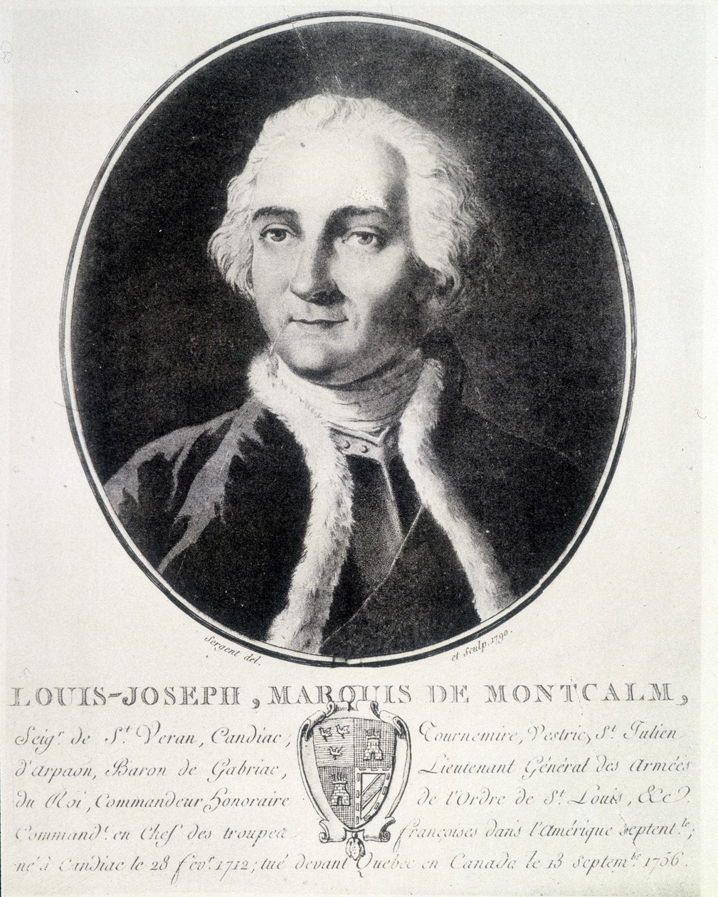 Porträt von Louis Joseph, Marquis de Montcalm (1712-1759), französischer Militär von Unknown artist
