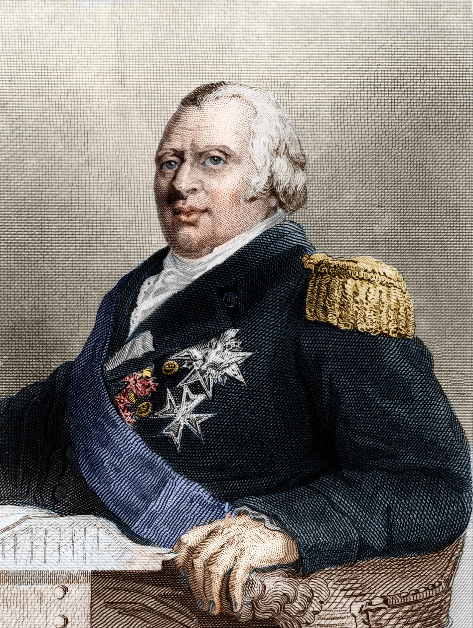Porträt von Louis XVIII (1755 - 1824), König von Frankreich von Unknown artist