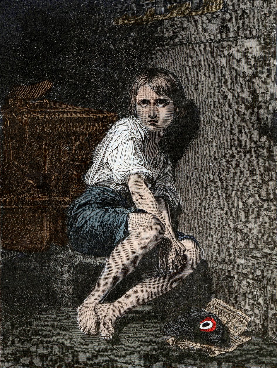 Porträt von Louis XVII (1785-1795) im Gefängnis des Tempels, Paris von Unknown artist