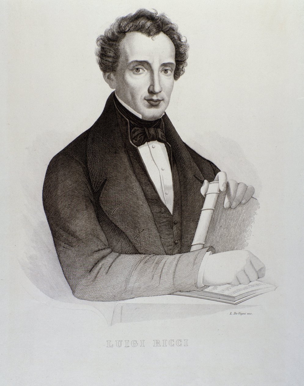 Porträt von Luigi Ricci (Gravur) von Unknown artist