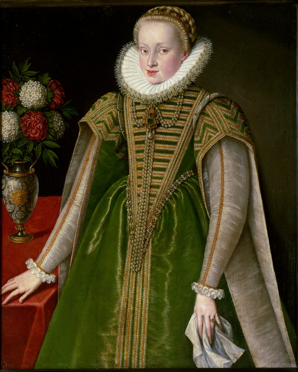 Porträt von Maria Christine von Österreich, Ehefrau von Sigismund I. Báthory von Unknown artist