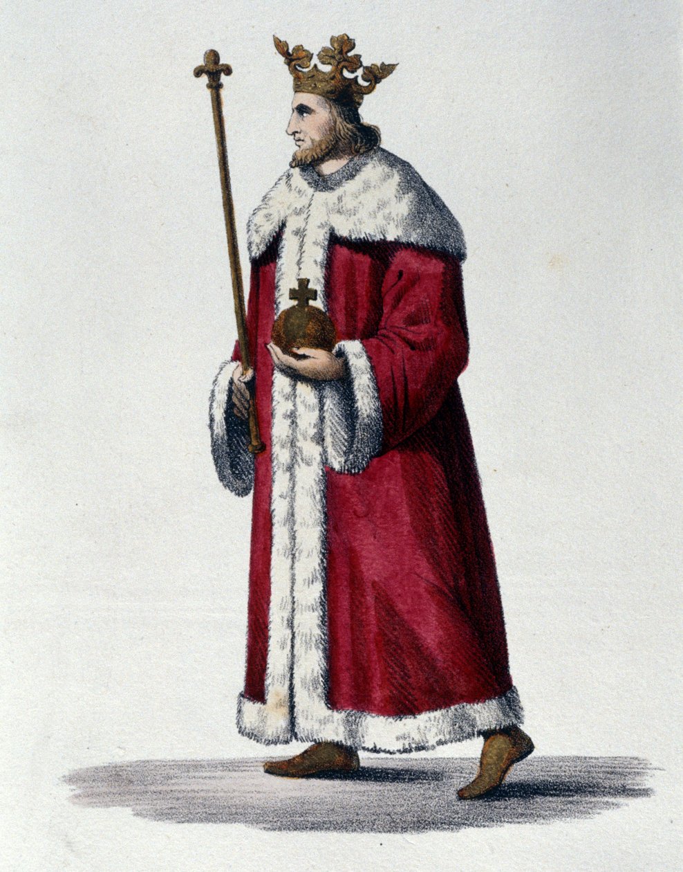 Porträt von Pippin III., bekannt als Pippin der Kurze (714-768), König von Frankreich von Unknown artist