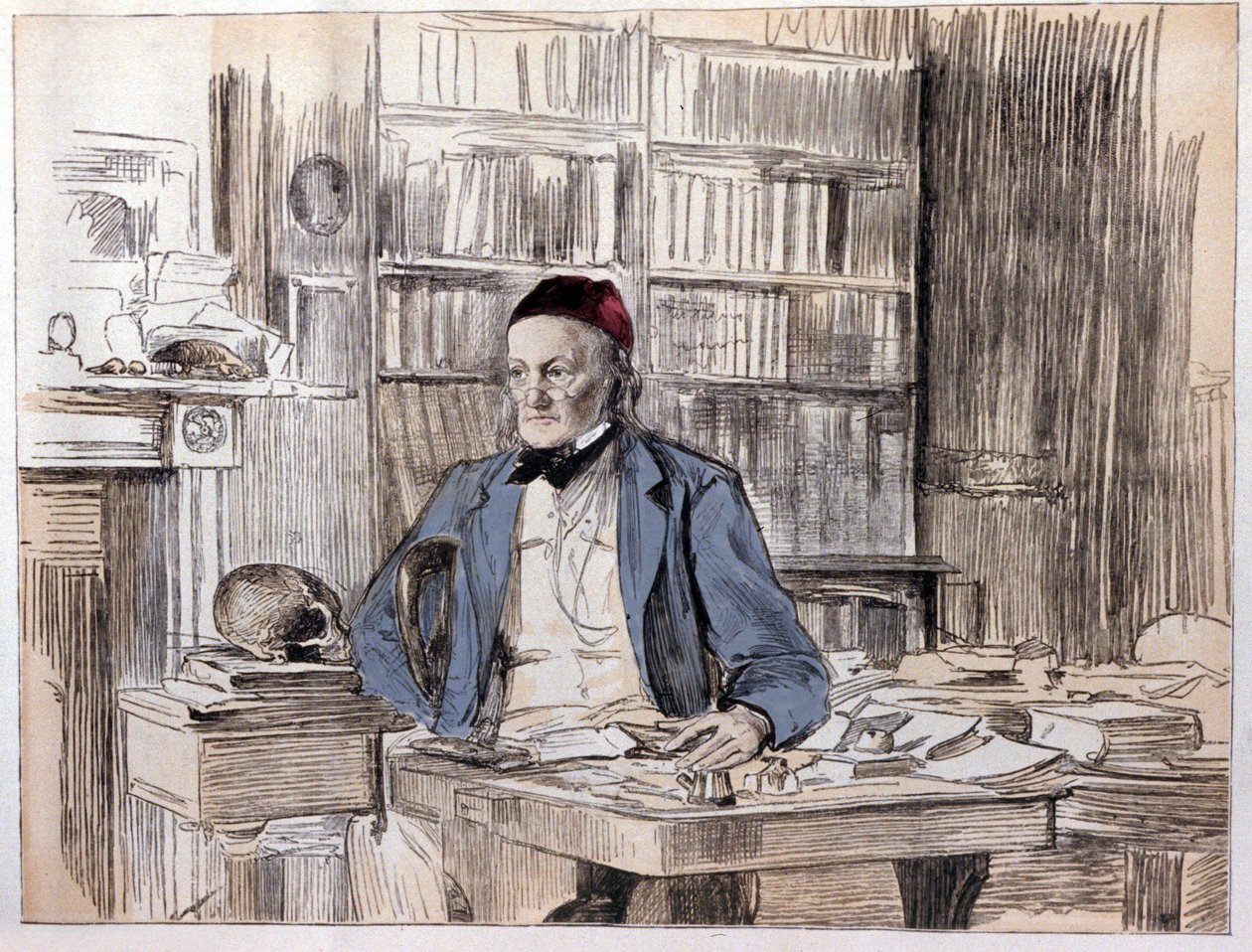 Porträt von Richard Owen (1810-1890), englischer Naturforscher. von Unknown artist