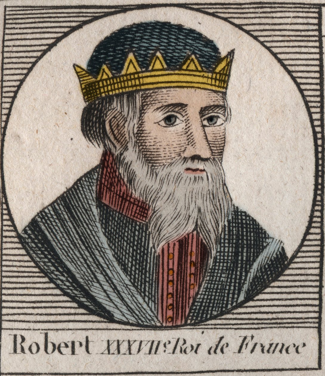 Porträt von Robert I. (ca. 860-923), König von Westfranken von 922 bis 923 - Gravur aus „Instruction sur l