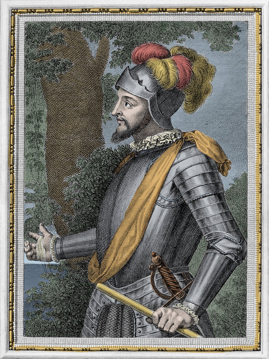 Porträt von Vasco Núñez de Balboa, spanischer Konquistador (1475-1517) - Stich 19. Jahrhundert von Unknown artist