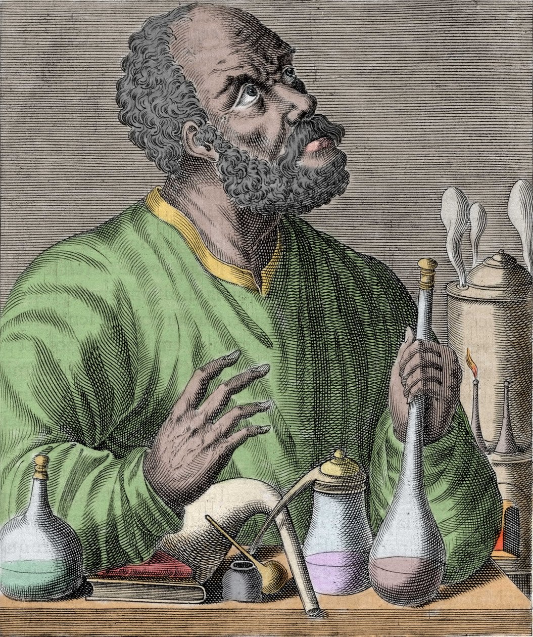 Porträt des arabischen Chemikers Geber (Jabir ibn Hayyan) Jabir ibn Hayyan (721-776). von Unknown artist