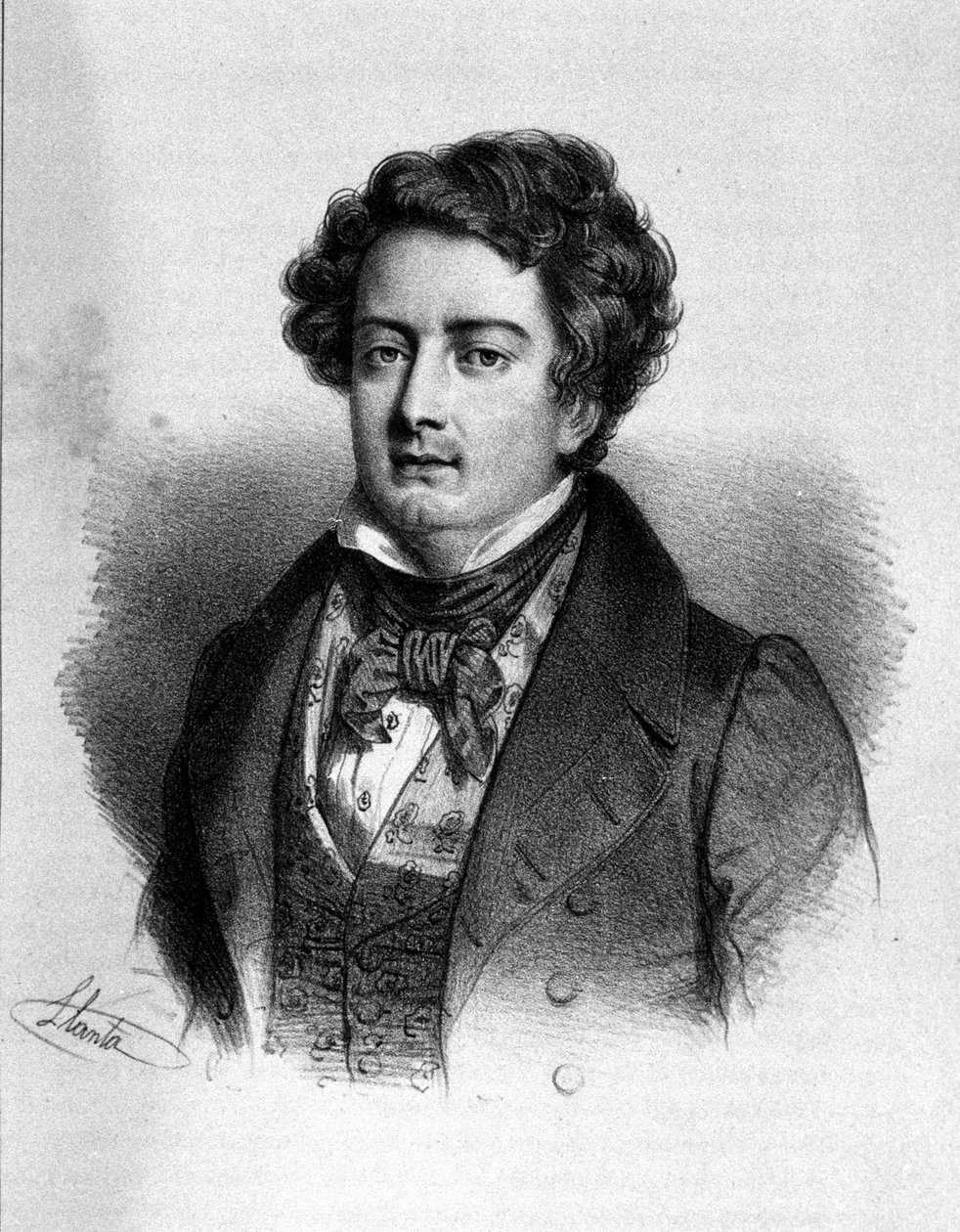 Porträt des französischen Tenors Adolphe Nourrit (1802-1839) von Unknown artist