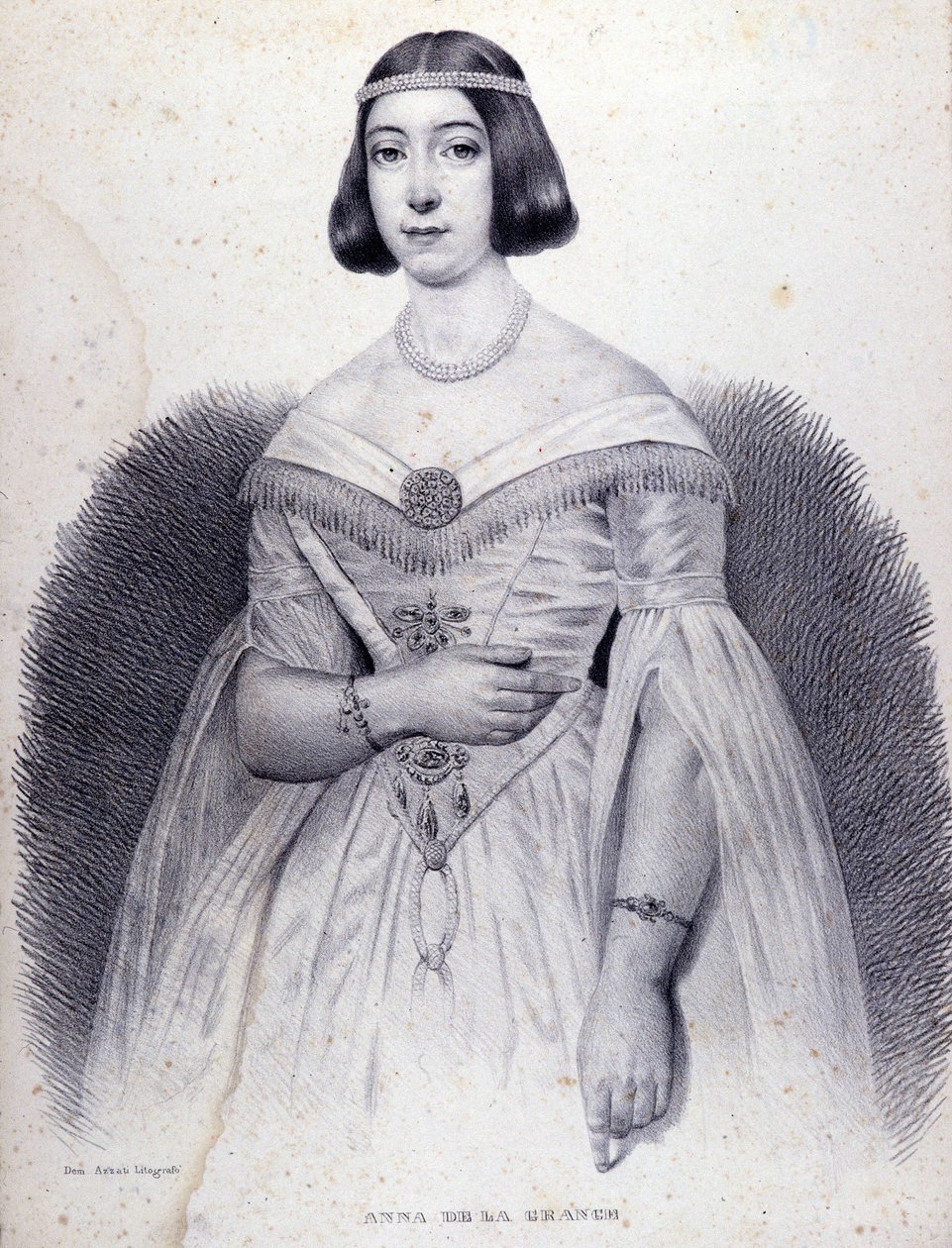 Porträt der Sängerin Anna de La Grange (1824-1909). von Unknown artist