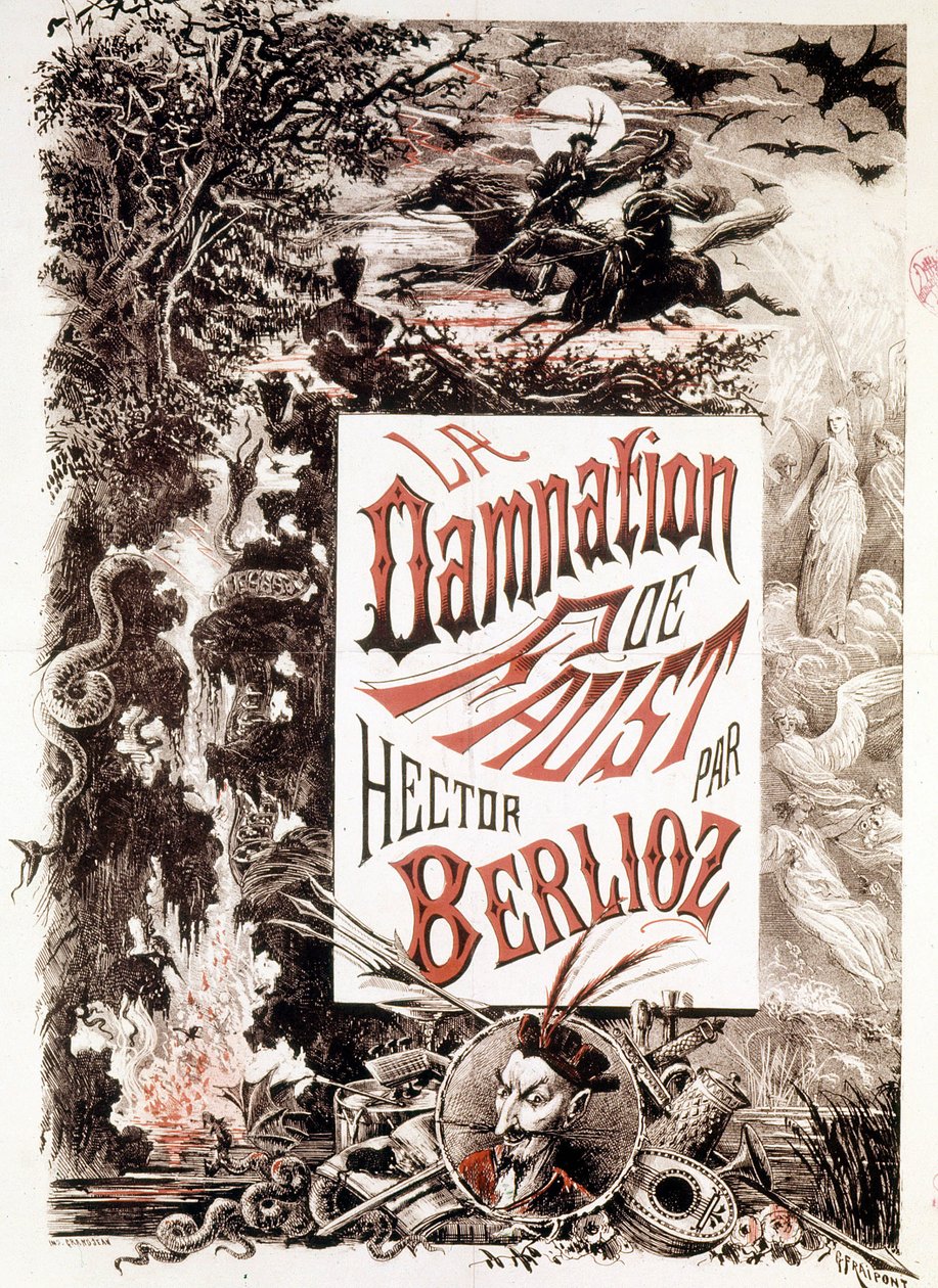 Plakat von „La Damnation de Faust“ von Hector Berlioz von Unknown artist