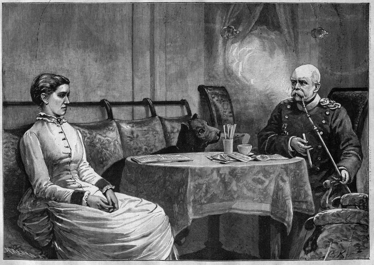 Prinz Otto von Bismarck (1815-98) und seine Frau Johanna (1824-94) - Gravur 1887 von Unknown artist