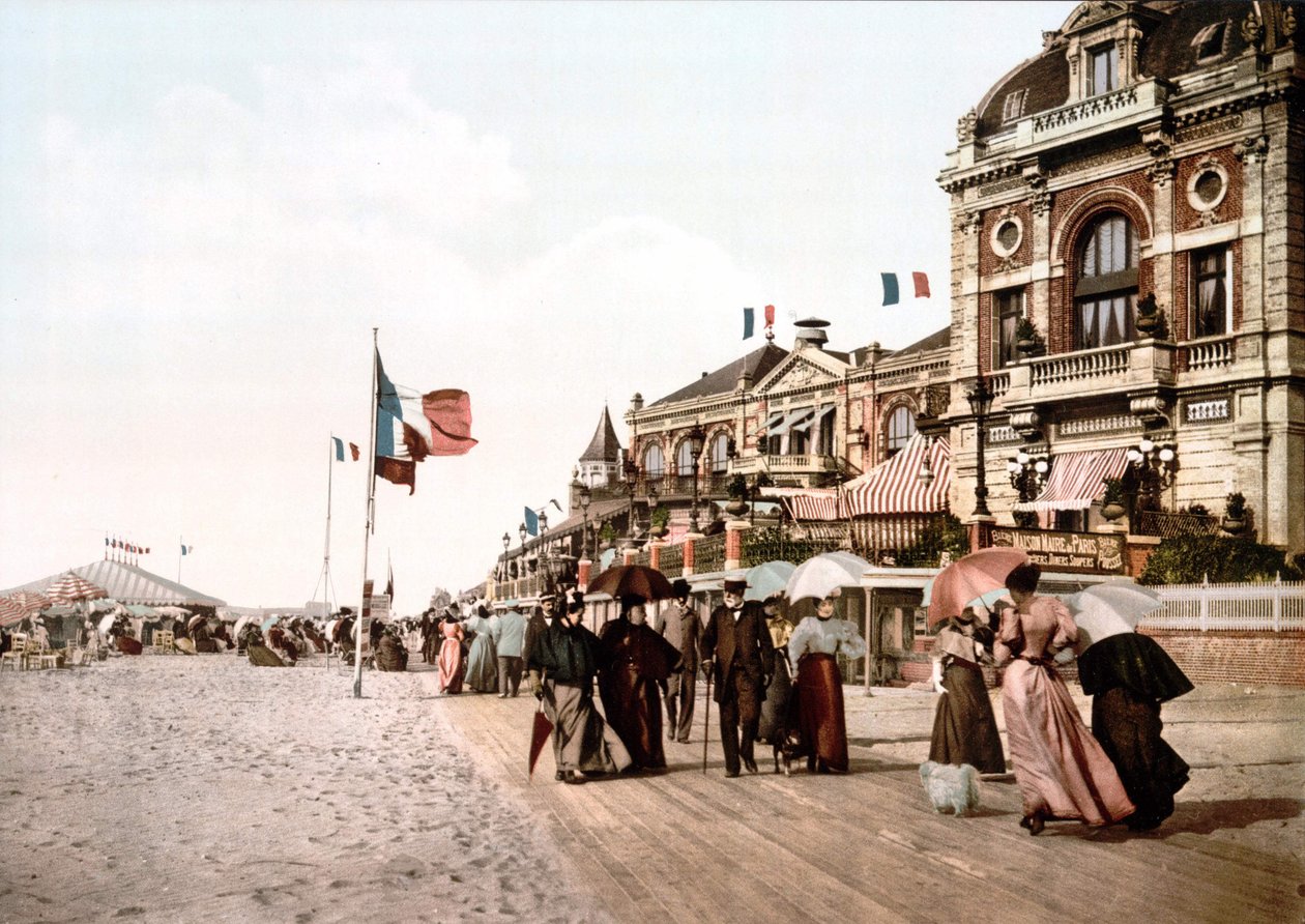 Promenade - Großer Salon - Trouville. Photochrom ca. 1890 von Unknown artist