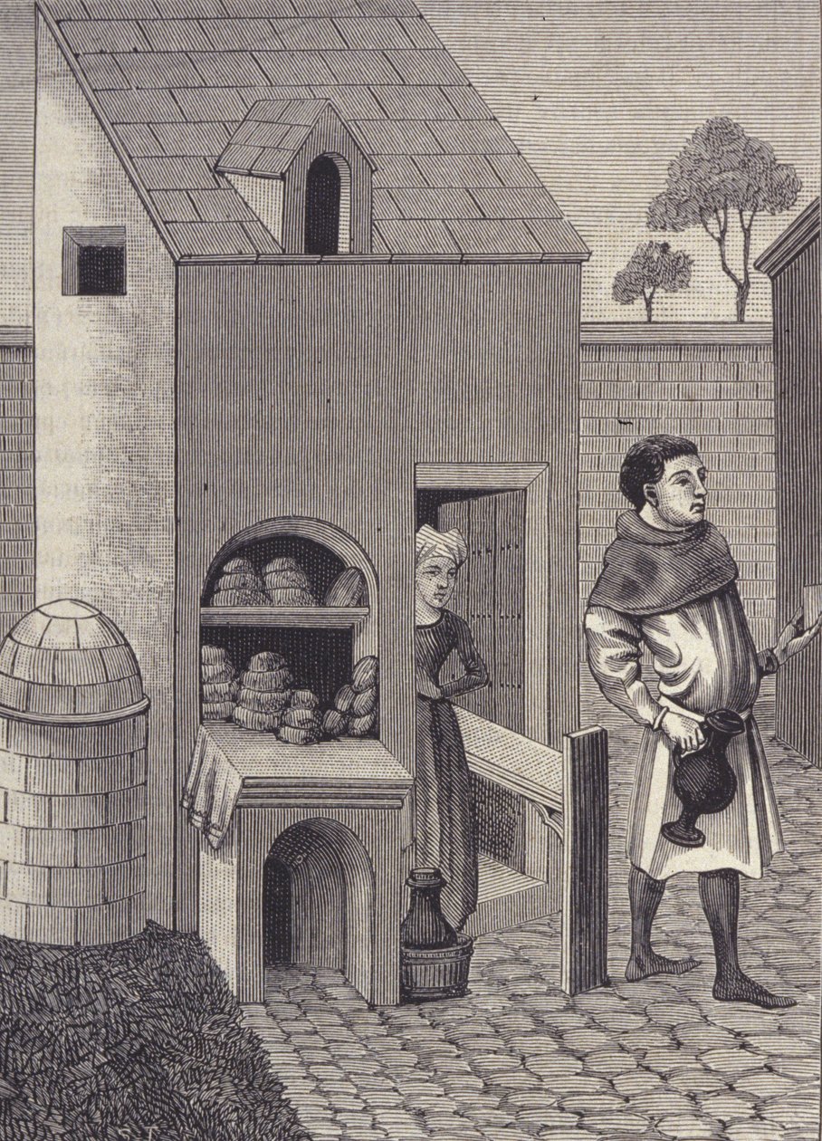 Darstellung eines Bäckers im 15. Jahrhundert. von Unknown artist