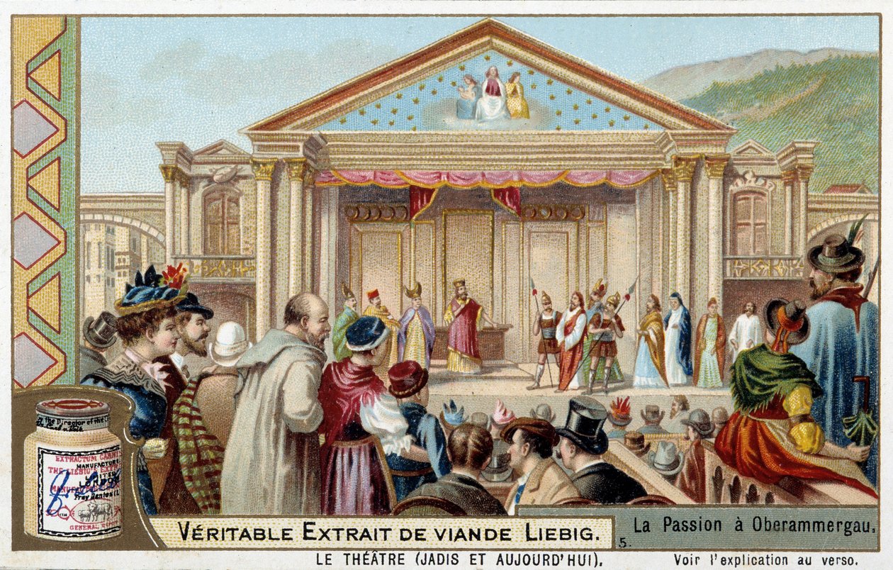 Darstellung eines Passionsspiels in Oberammergau (Deutschland) von Unknown artist
