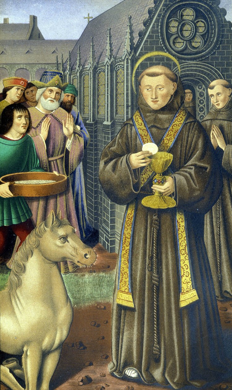 Heiliger Antonius von Padua (San Antonio di Padova) - nach dem Stundenbuch von Anne von Bretagne von Unknown artist