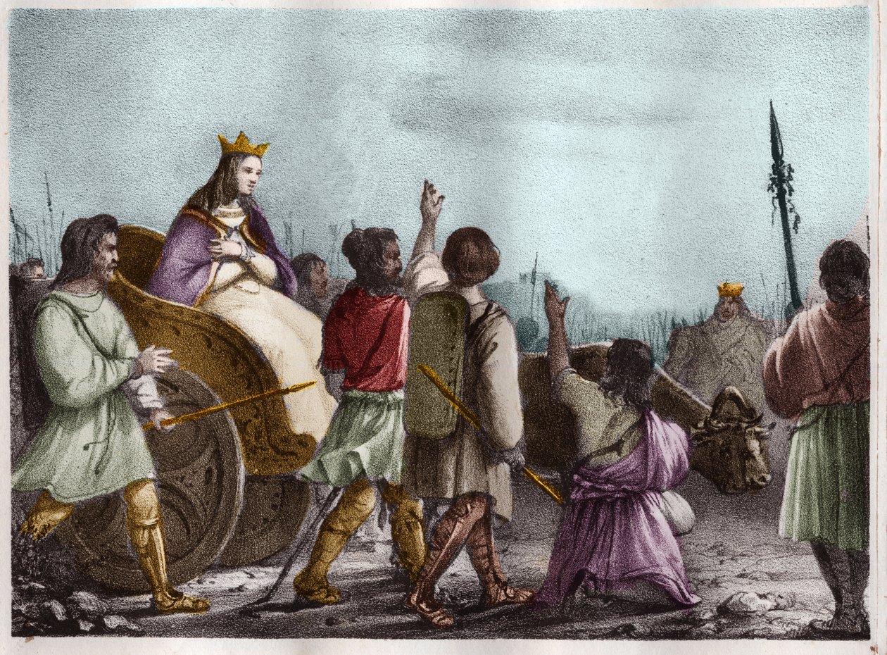 Heilige Clotilde, Königin der Franken (ca. 475-545), Ehefrau von Chlodwig I. von Unknown artist