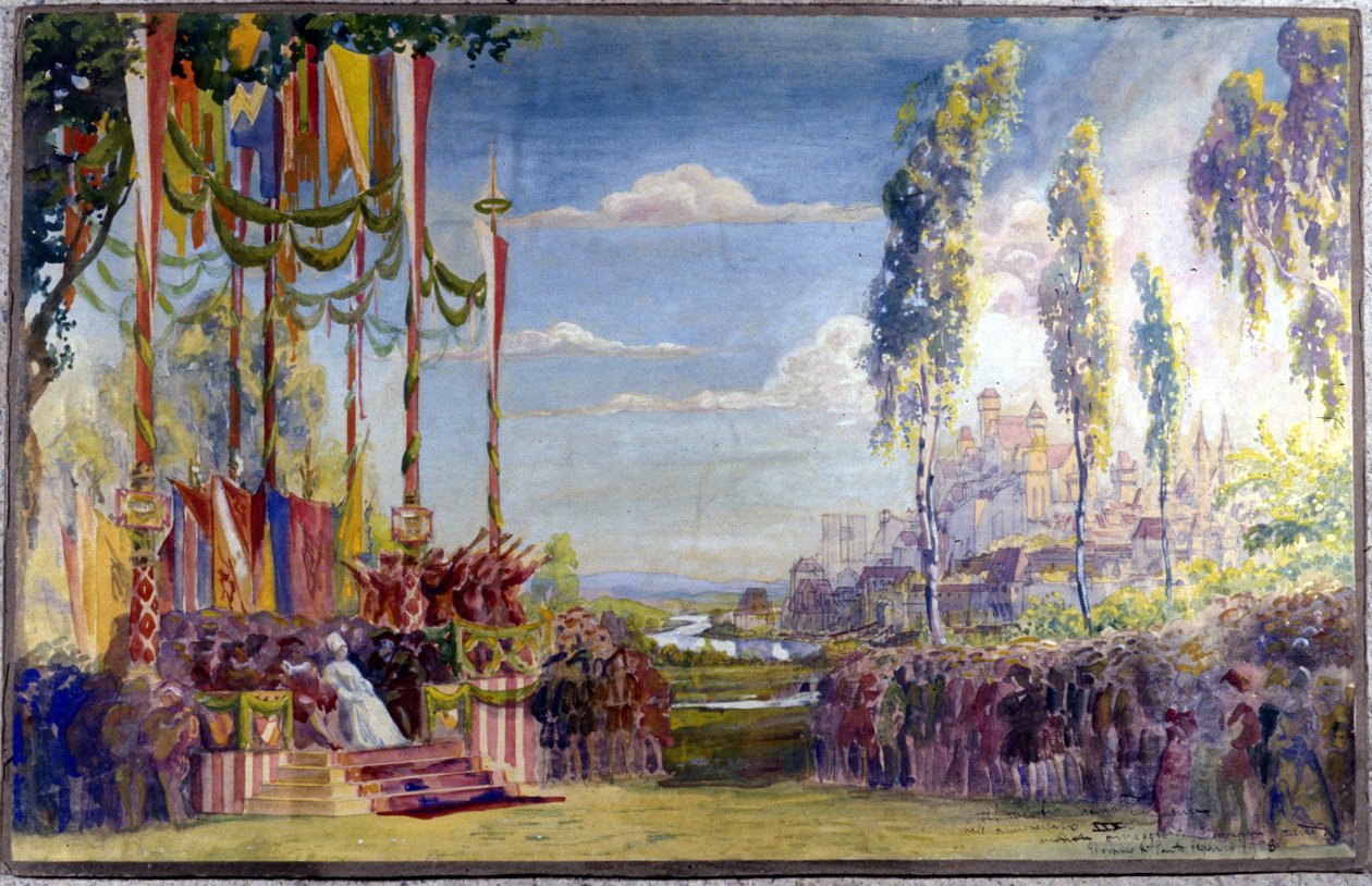 Bühnenbild für „Die Meistersinger“ oder „Die Meistersinger von Nürnberg“, Oper von Richard Wagner. Akt II von Unknown artist