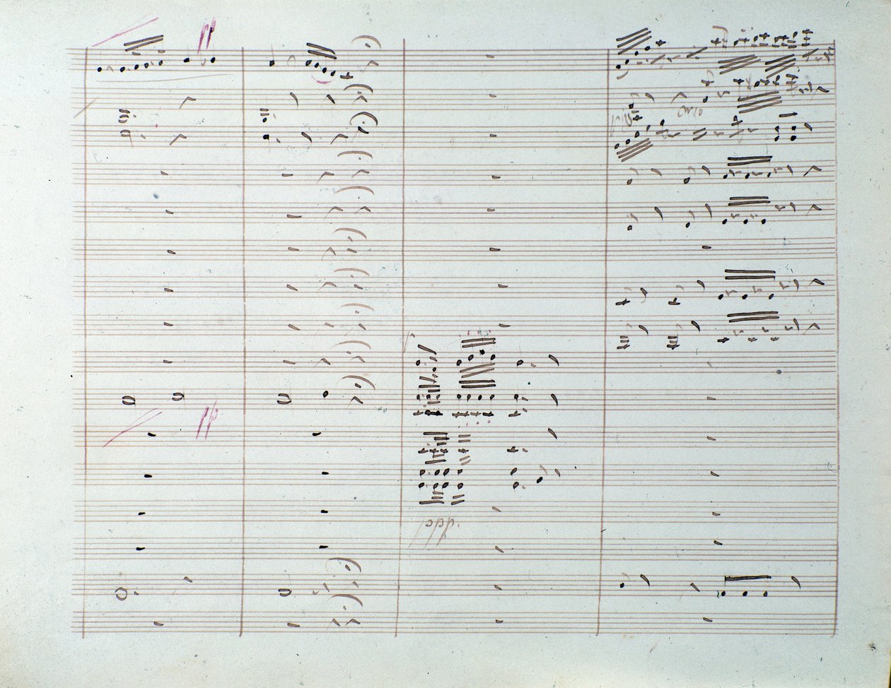 Notenseite der Großen Symphonie (op. 8) von Carl August Cannabich von Unknown artist