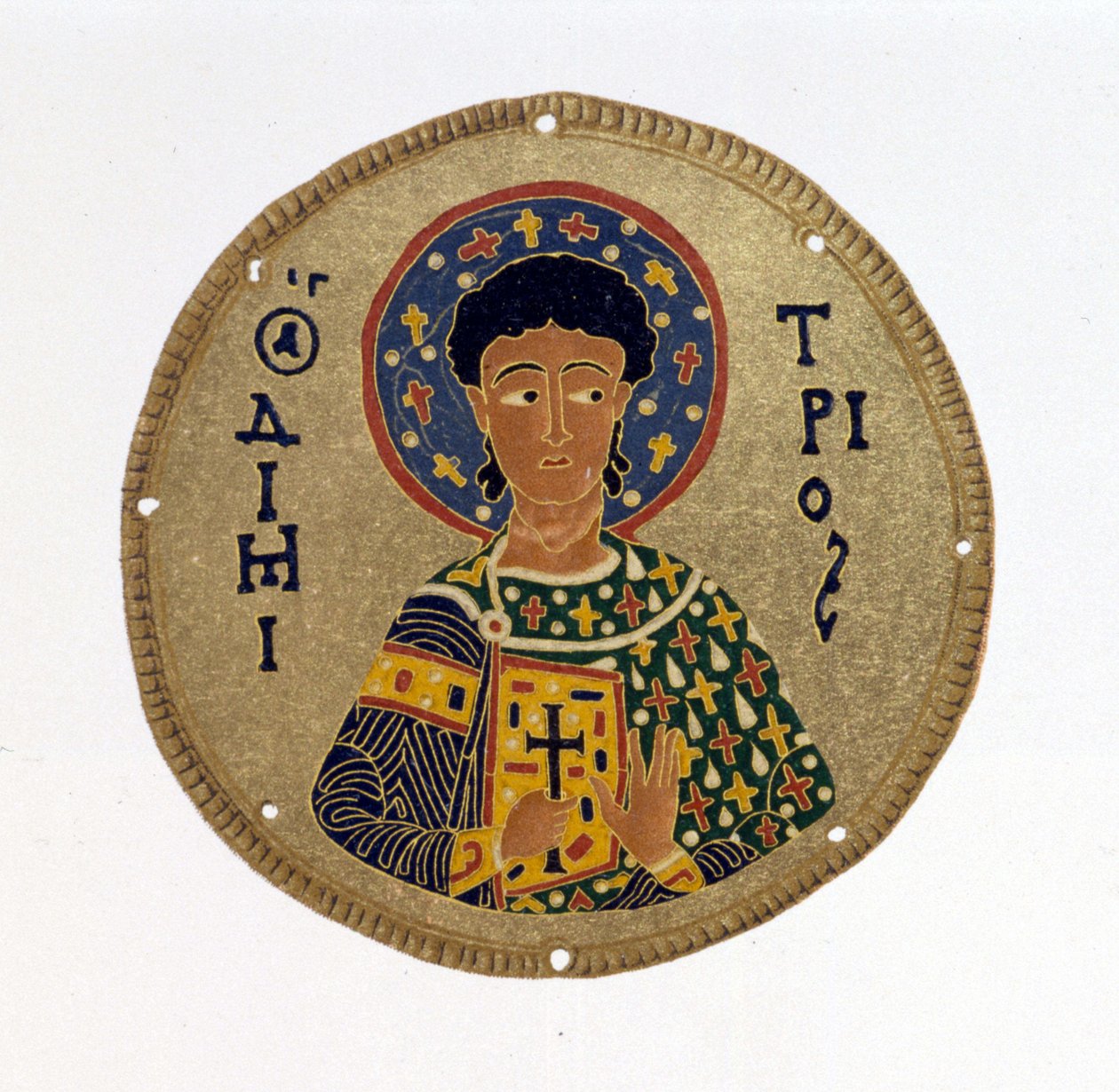 St. Demetrius - in „Geschichte und Denkmäler der byzantinischen Emaille“ von N. Kondakow. Chromolithographie 1892 von Unknown artist