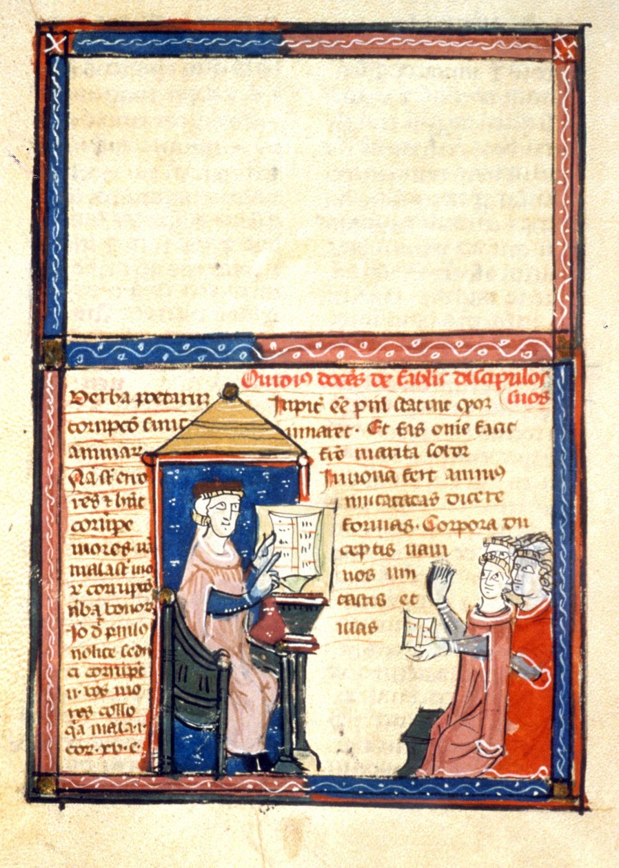 Lehrer Ovid - Miniatur des Mittelalters (ref. 418) von Unknown artist