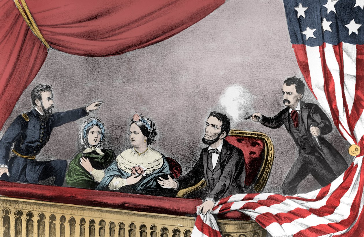 Die Ermordung von Abraham Lincoln durch John Wilkes Booth im Ford