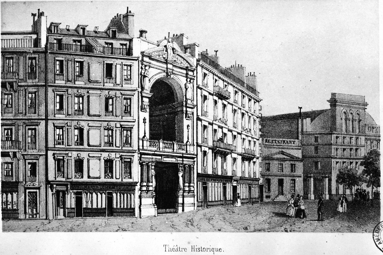 Das Historische Theater im 19. Jahrhundert - Gravur, Carnavalet von Unknown artist