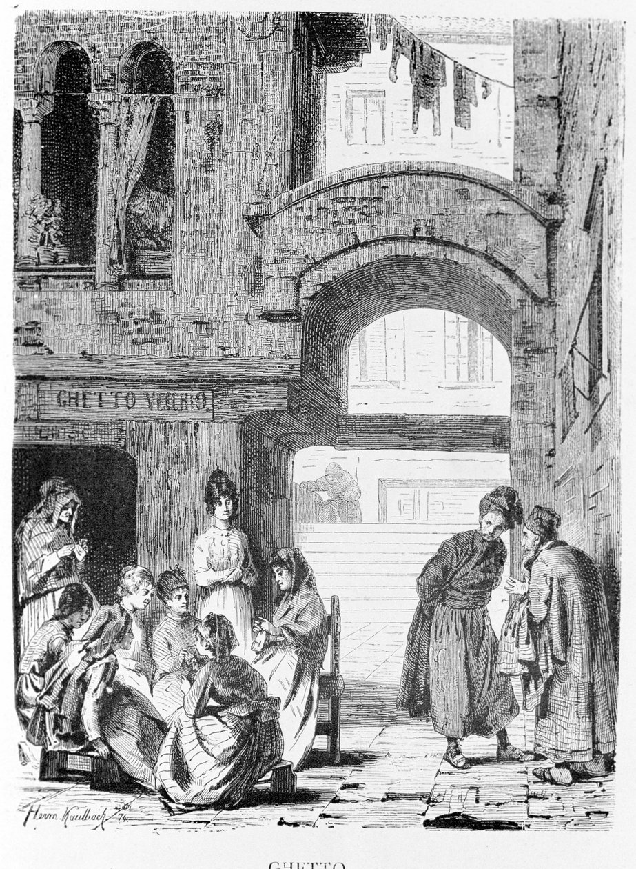 Das jüdische Ghetto von Venedig im 19. Jahrhundert. von Unknown artist