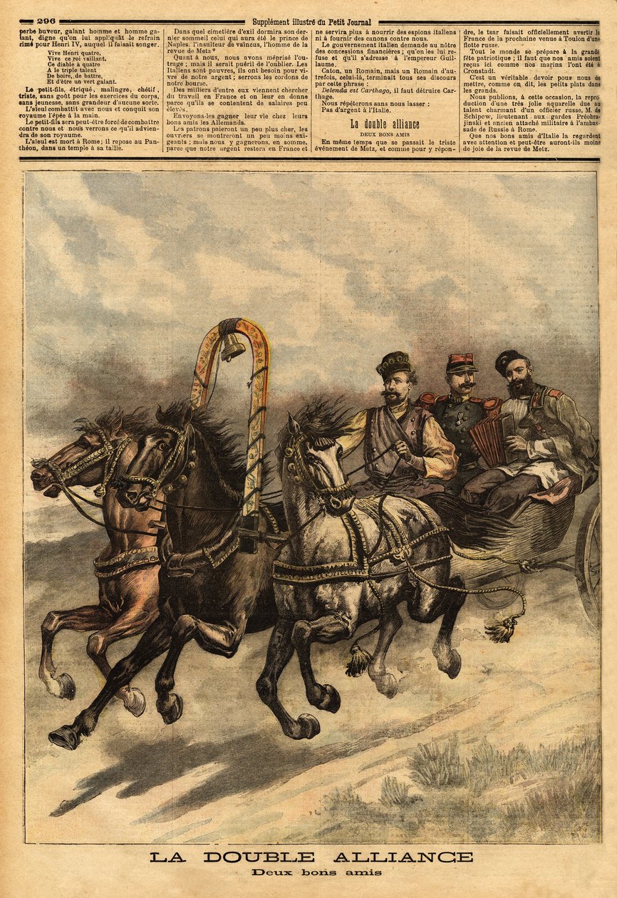 Die Doppelallianz zwischen Russland unter Alexander III. (1815-1894) und Frankreich von Unknown artist