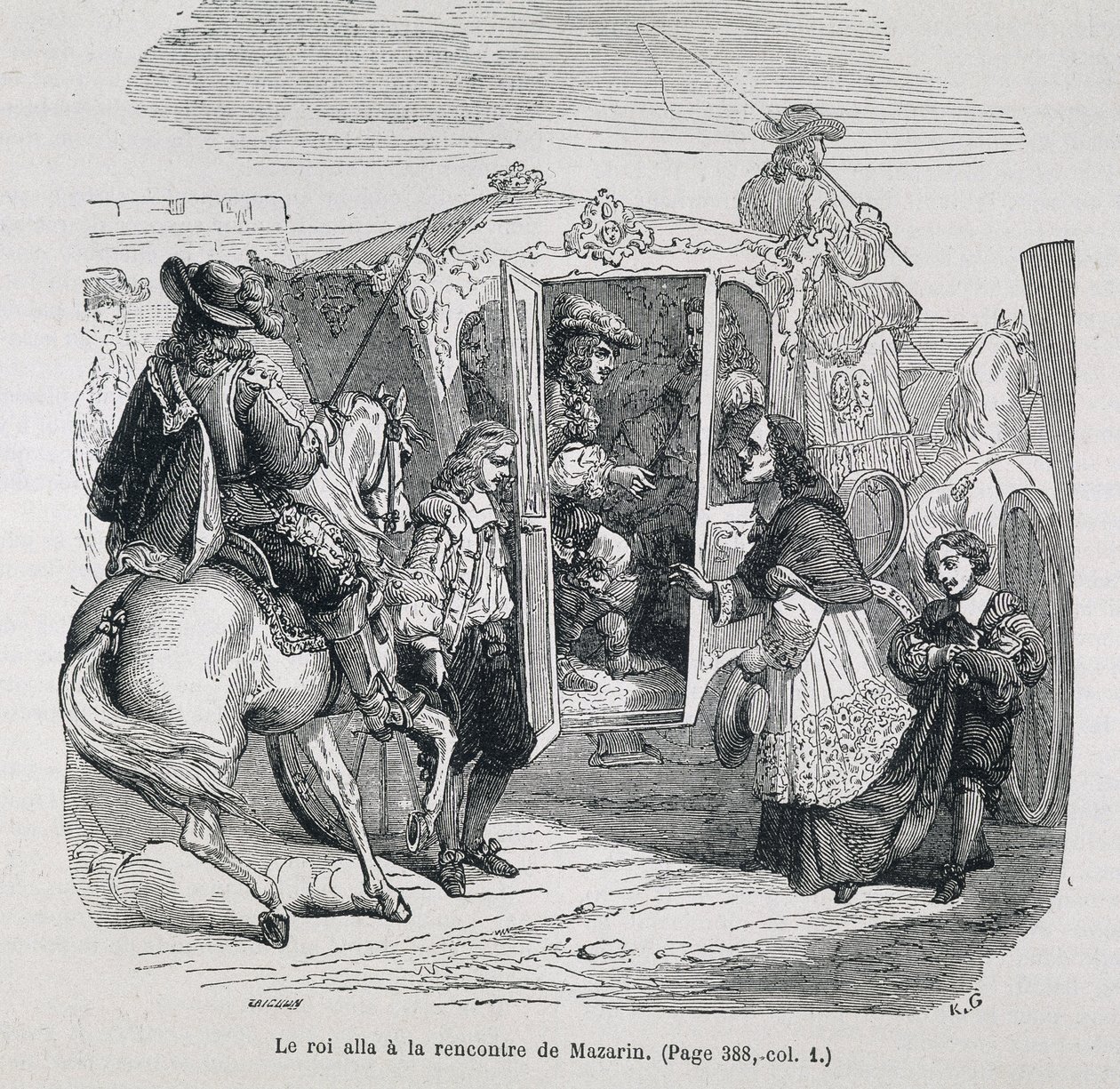 Der König ging Mazarin entgegen von Unknown artist