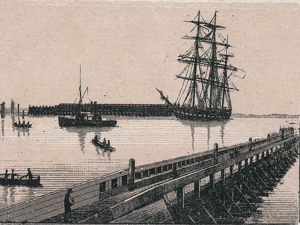 Der Hafen der Stadt Calais in „Die Welt illustriert 168 Ansichten“ ohne Datum (spätes 19. Jahrhundert) von Unknown artist