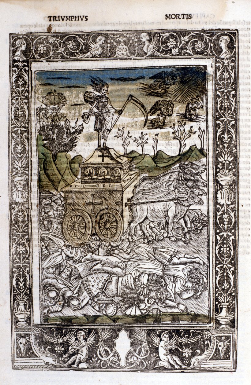 Triumph des Todes von Francesco Petrarca (Petrarca). Manuskript aus dem 15. Jahrhundert von Unknown artist