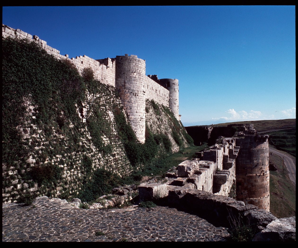 Ansicht des Krak des Chevaliers, Kreuzritterburg, ca. 1100 von Unknown artist