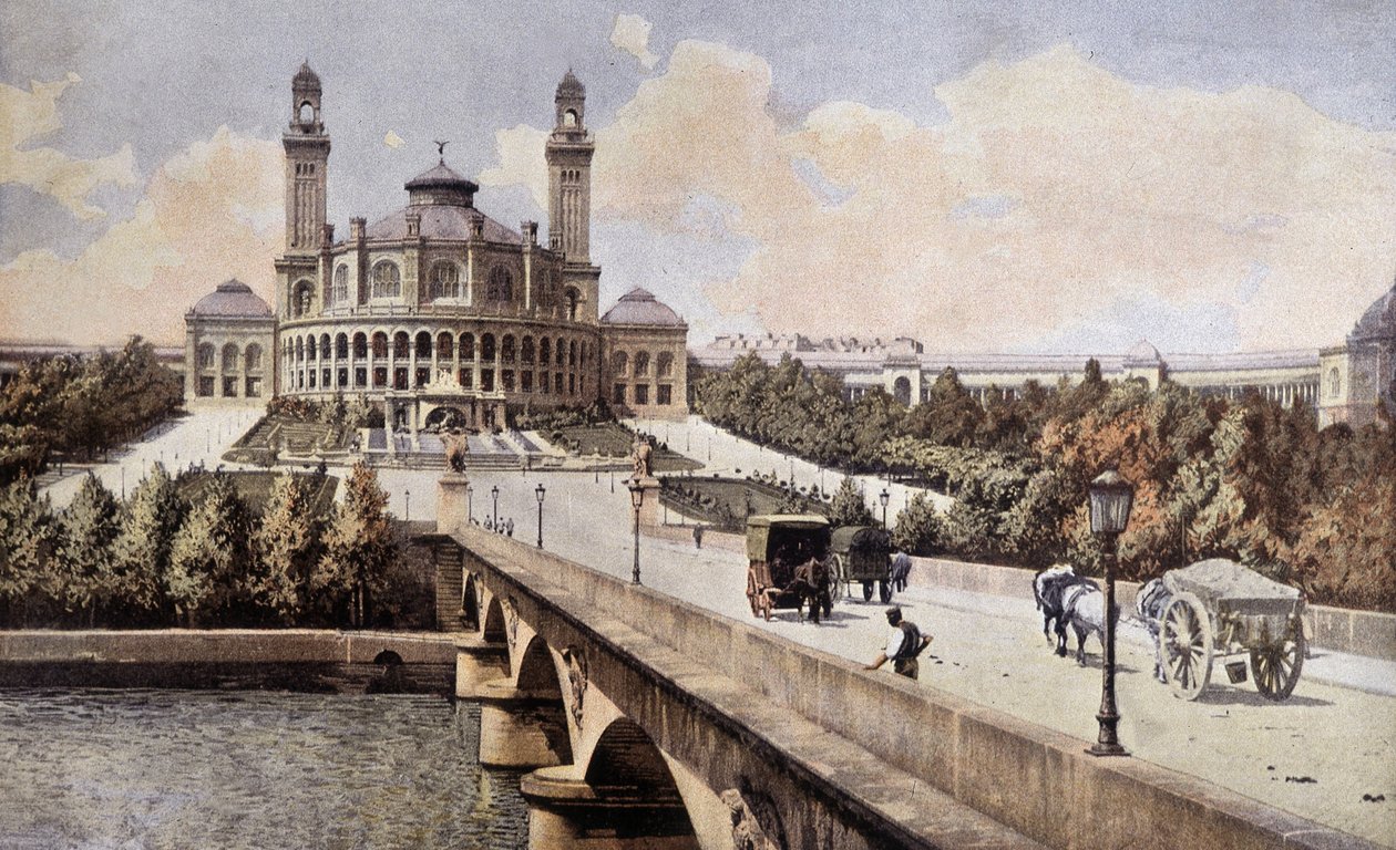 Ansicht des Palais du Trocadéro (Paris) im Jahr 1898. von Unknown artist