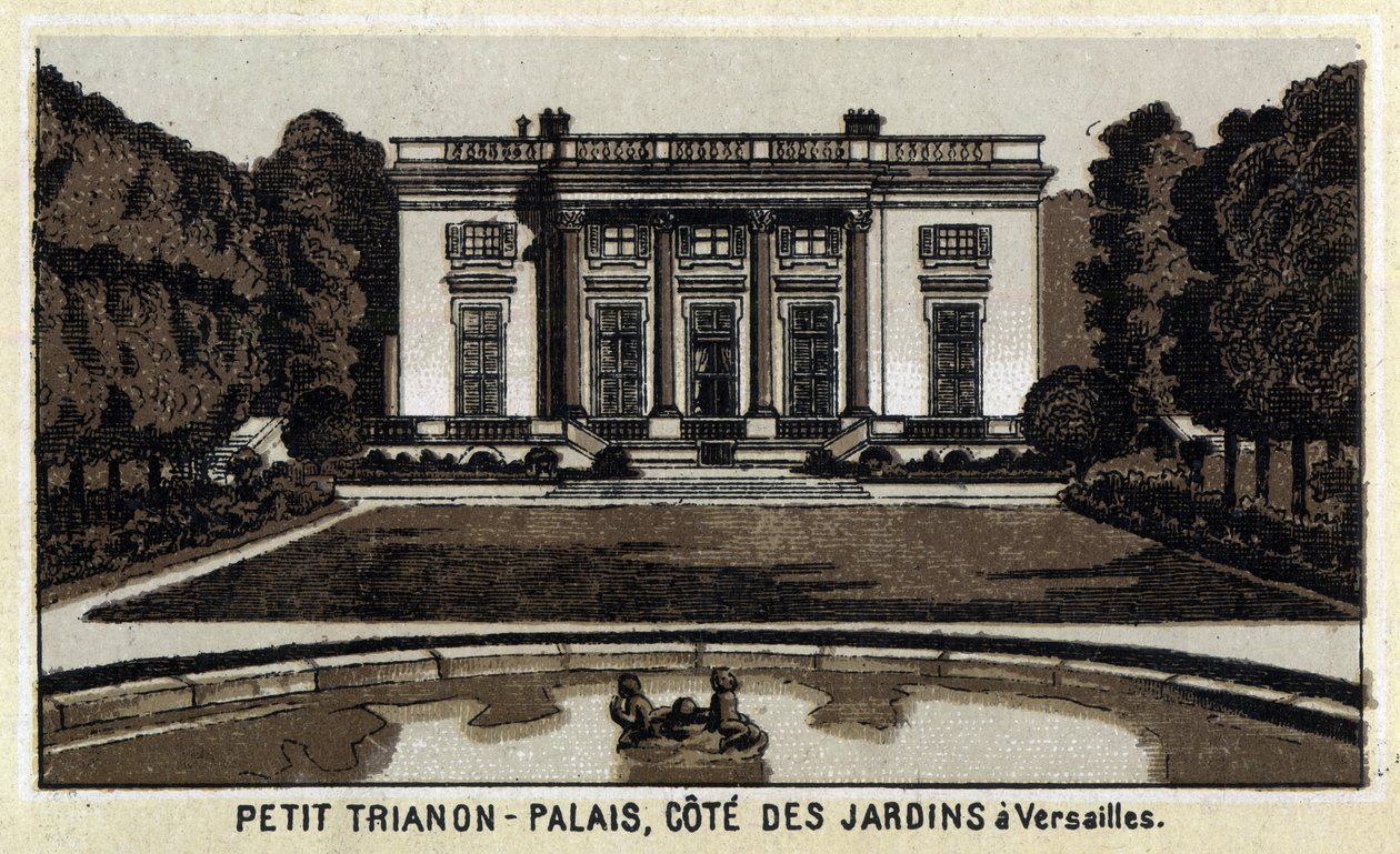 Ansicht des Peer Trianon in den Gärten von Versailles. von Unknown artist