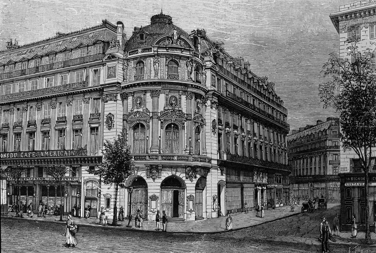 Ansicht des Théâtre du Vaudeville in Paris von Unknown artist