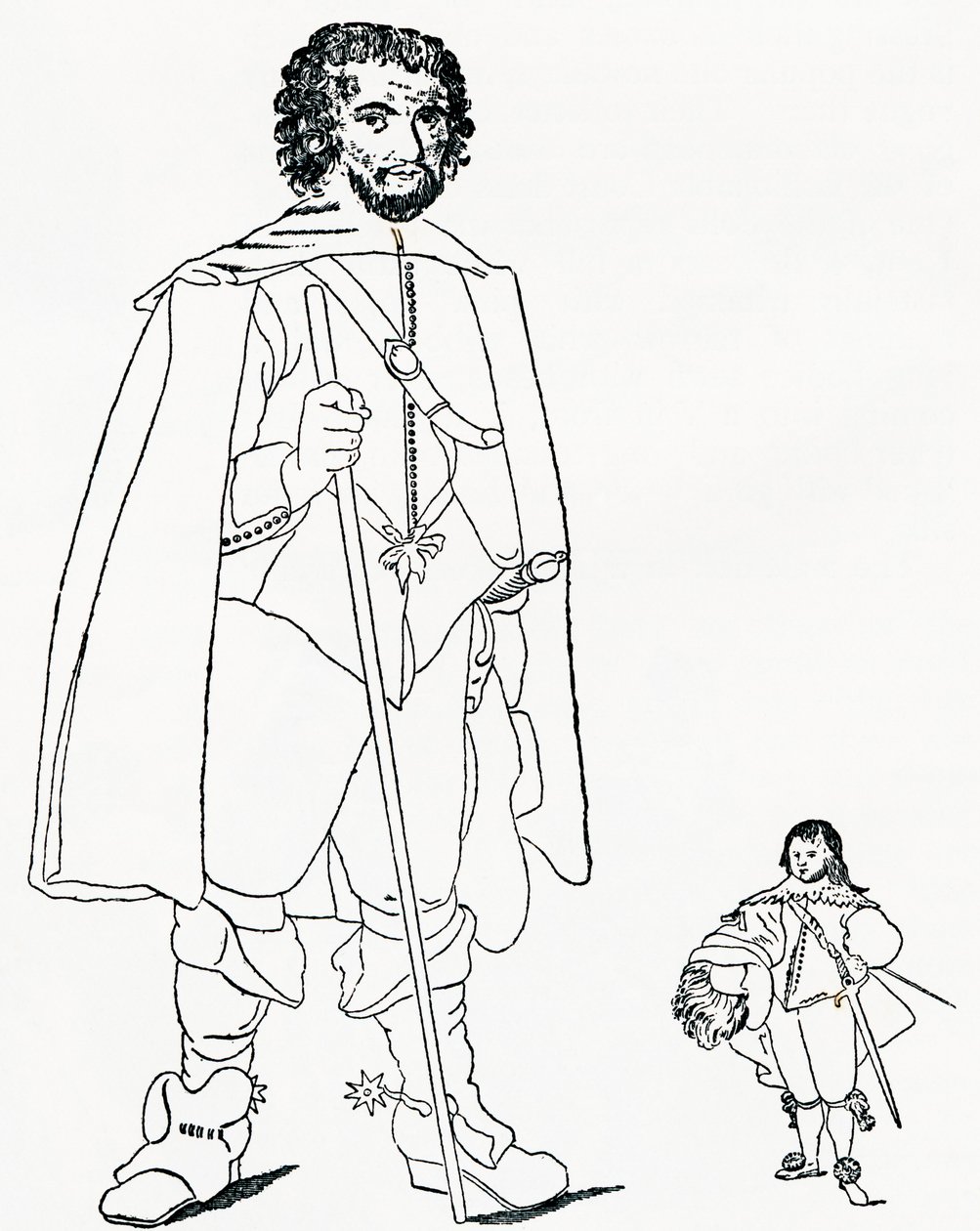 Walter Parsons und Sir Jeffrey Hudson, aus The Strand Magazine veröffentlicht 1894. von Unknown artist