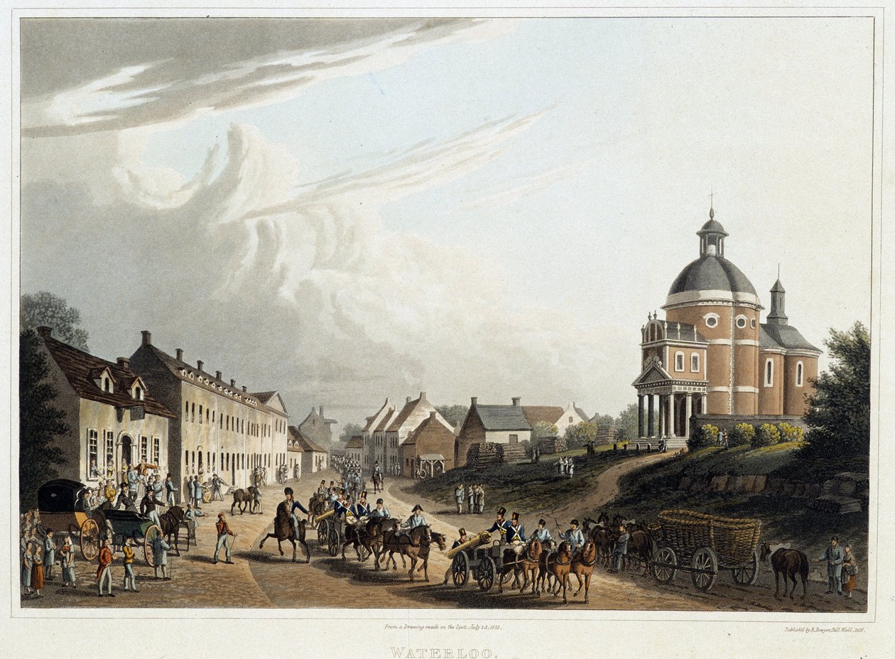 Waterloo: Konvoi französischer Kanonen zurück von der Front, 24. Juli von Unknown artist