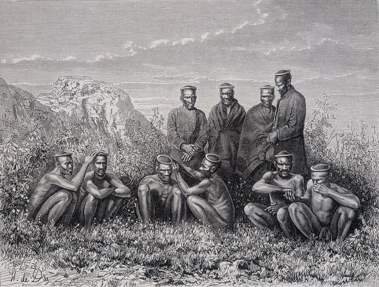Zulu Cafres (Ring-Kop Stamm) von Unknown artist