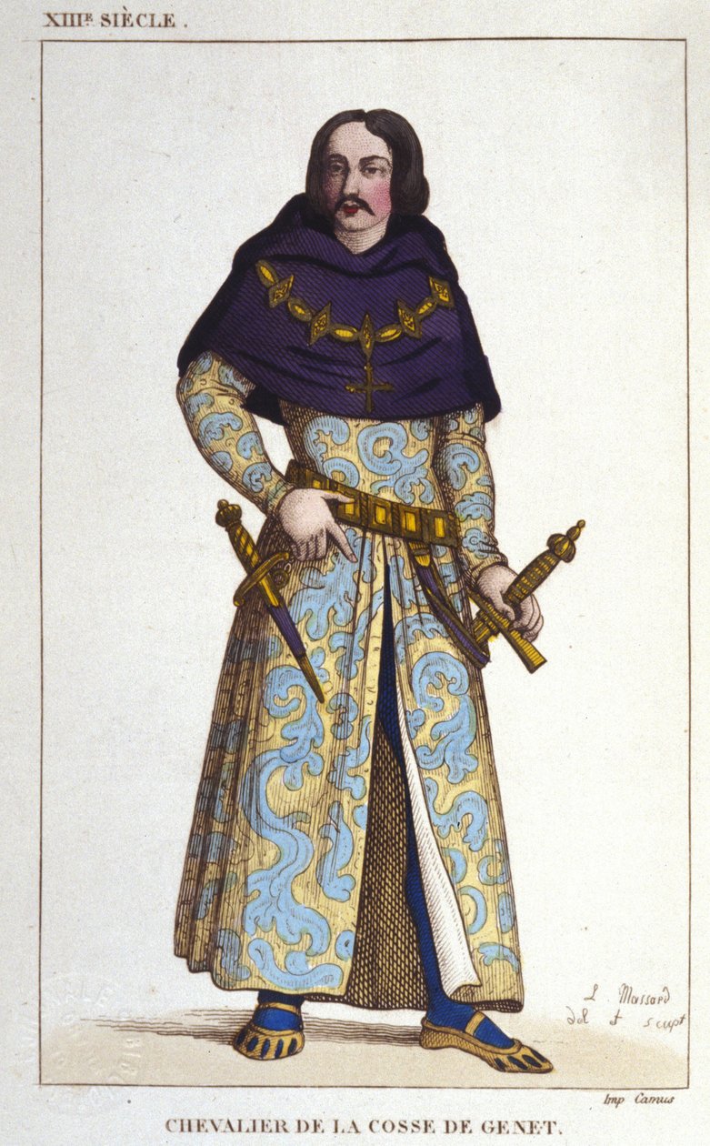 Kostüm des Chevalier de la Cosse de Genet nach dem Jahr 1365 (1830) von Unknown artist