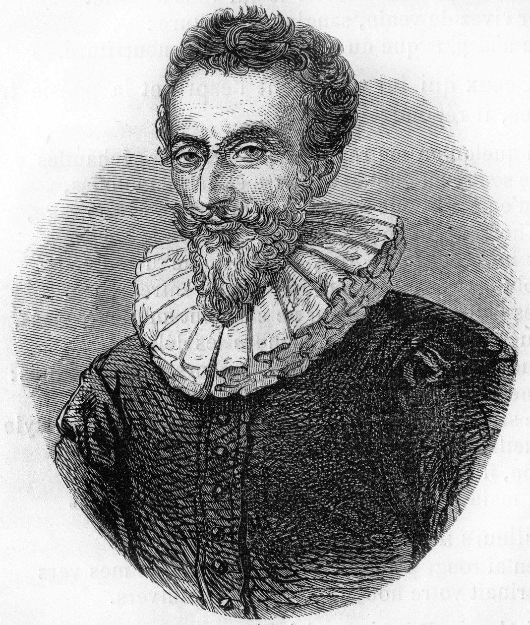 Porträt von François de Malherbe, französischer Dichter (1555-1628). Gravur von 1866. von Unknown artist