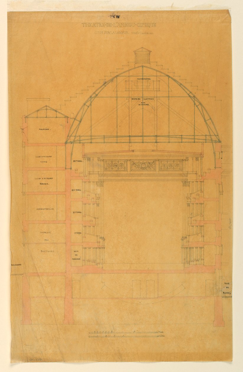 Querschnitt des Théâtre de l