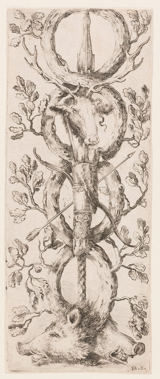 Druck, Ornamenti o Grottesche (Groteskes Ornament), ca. 1653 von Unknown artistUnknown artist