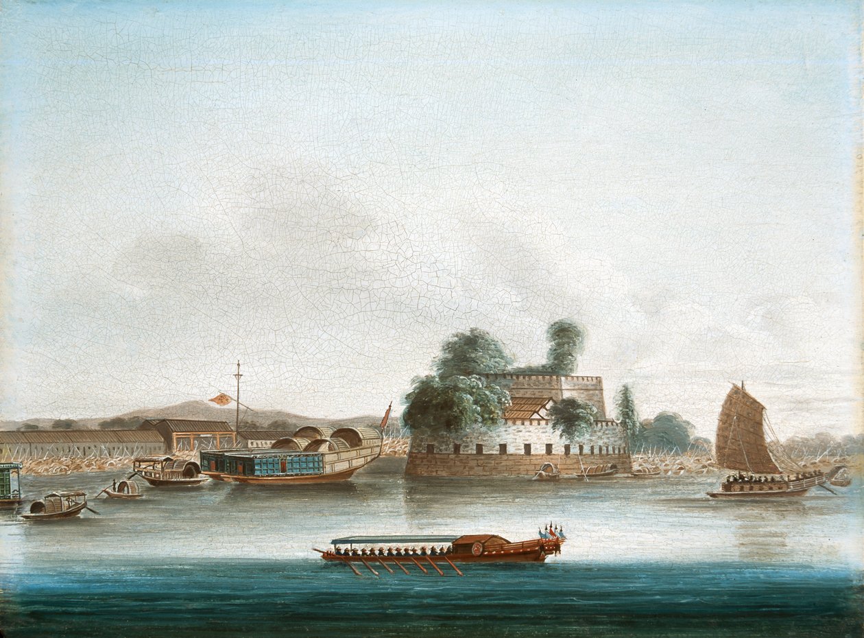 Eine Festung am Canton-Fluss von Unknown artist